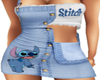 ~S~ Stitch Overol Outfit