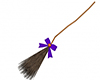 Witch broom purple bow