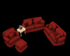 Deep Red Sofa Set