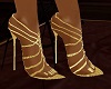 High golden heels