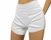 white lether shorts