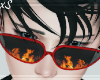 Retro Sunglasses Flames