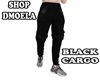 DM. Black Cargo Pants