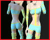 blue/yellow rave outfit