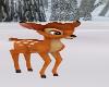 Falling SNOW Christmas DEER Winter Zoo PEts Bambi Animals 