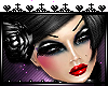 Goth glam hair rose silv