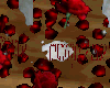 red white rose rain rug