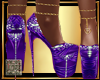 [L] PURPLE Strass Heels