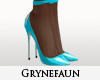 Pra blue nylon heels