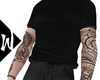 Black Shirt + W Tattoo