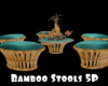 -IC- Bamboo Stools 5P