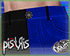 Metal Shorts -Black&Blue