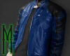 M. Leather Jacket Blue