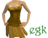 [egk] Ruched Dress Gold