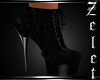 Black Rose Heel Shoes
