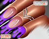q. Purple Drip Nails M