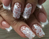 White Flowers Nails