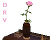 Single Pink Rose W/Vase