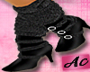 ~Ac~ Wool Black Boots