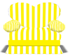heart chair yellow