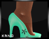 K- Flower Teal Shoes