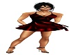 dark red minidress