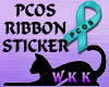 WKK- PCOS Ribbon Sticker