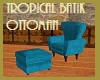 Tropical Batik Ottoman