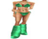 green rave bikini/boots
