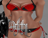 string bikini red slim