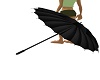 black umbrella pose