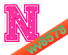 The letter N (Pink)