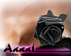 Black rose brooch