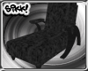602 Black Denim Chaise