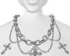 Edgy Cross Choker Silver
