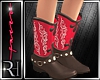 Country red boots