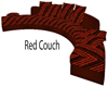 Red Striped Club Couch
