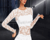 Elegant Snow  Lace Dress