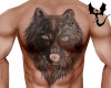 Shadow Wolf Chest Tat