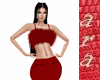 fur happy top red