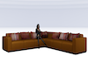 Brown Corner Sofa