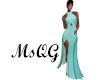 RLL Teal Stiched Gown