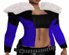 Blue Layered Bomber Top