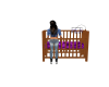 Girls Purple Camo Crib