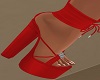 +LACED HEELS RED+