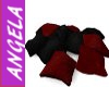 Black/Red Cozy Pillows