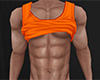 Orange Rolled Tank Top M
