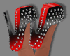 Spike Heels Red & Black