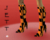 Toxic Orange Black Boots