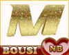 !NB!LETTER M GOLD SEAT 